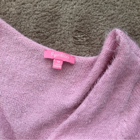 Baby Pink Ballerina Shrug Wrap Sweater Bolero - Picture 3 of 4